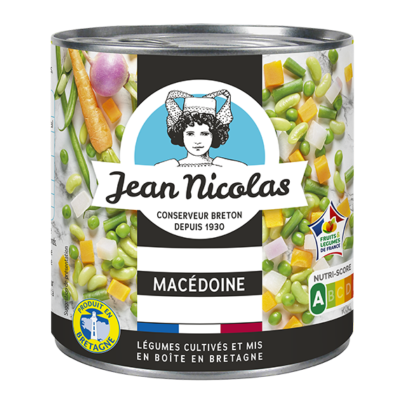 Macédoine de légumes en conserve cultivés en Bretagne - Jean Nicolas