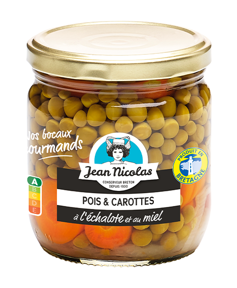 bocal Petits pois carottes à l'échalote et au miel